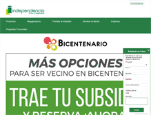 Tablet Screenshot of cindependencia.cl